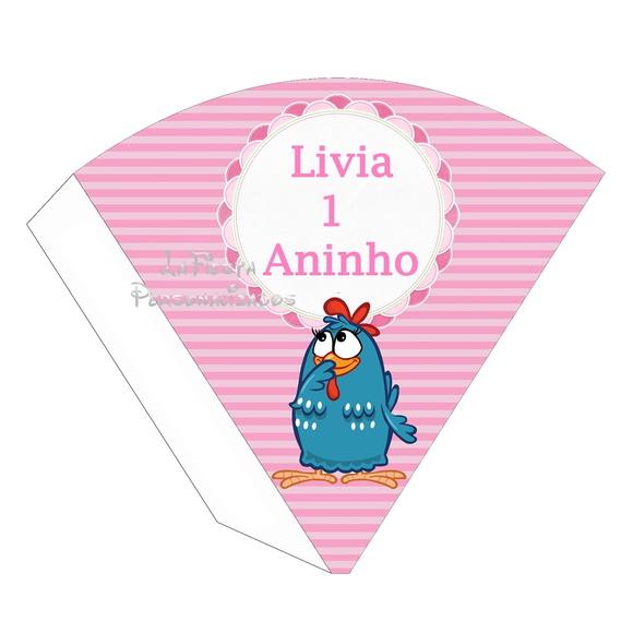 Cone Redondo Galinha Pintadinha Menina