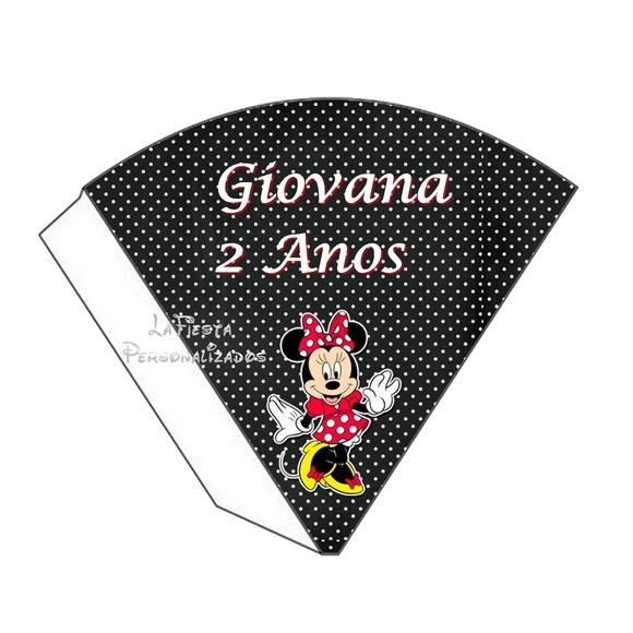Cone Redondo Minnie Vermelha