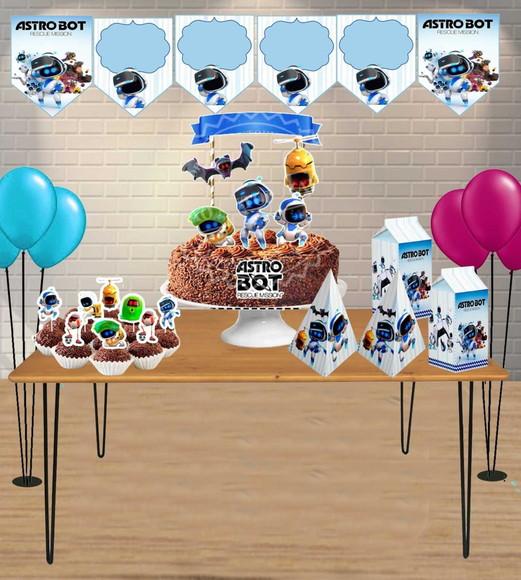 Kit Festa Só Um Bolinho Personalizada Astro Bot