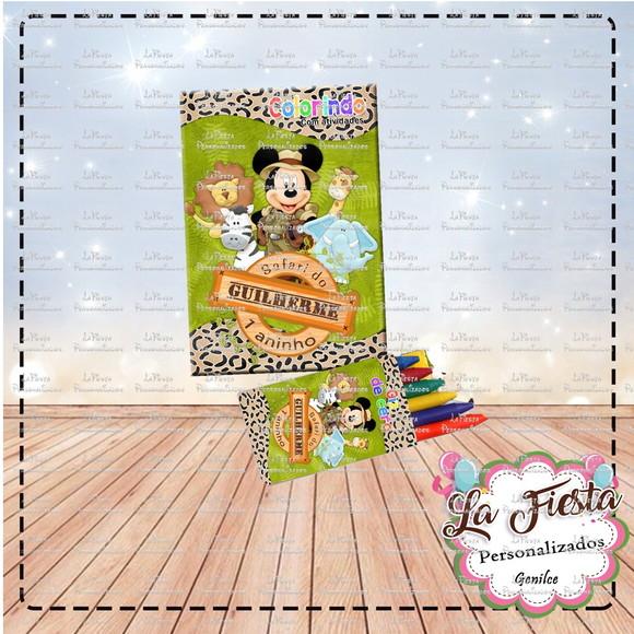 Revistinha de Colorir Mickey Safari