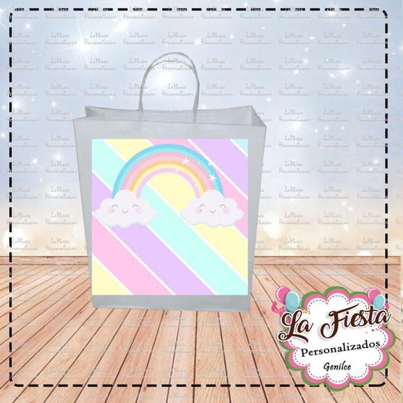 Rótulo Adesivo para Sacolinha Arco Iris