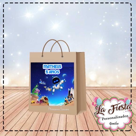 Rótulo Adesivo para Sacolinha Astro Bot