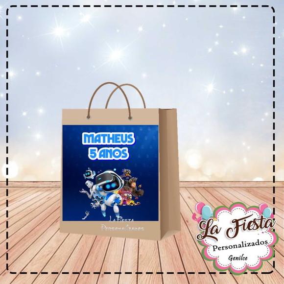 Rótulo Adesivo para Sacolinha Astro Bot