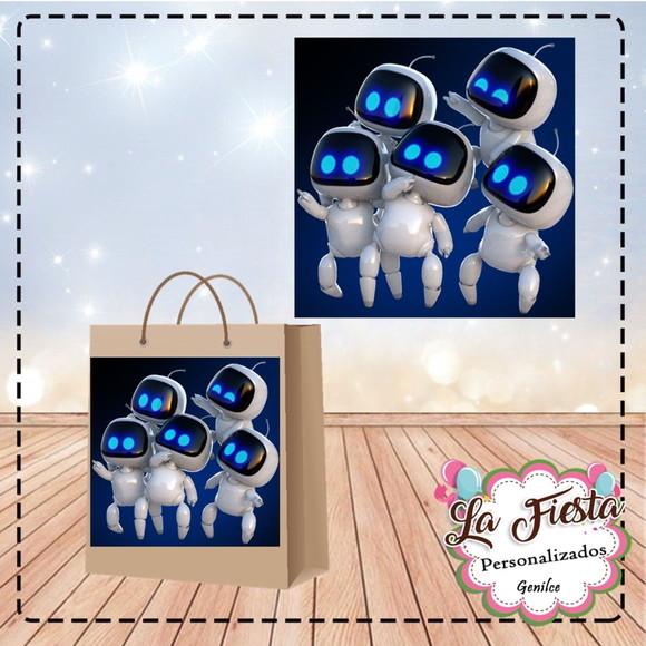 Rótulo Adesivo para Sacolinha Astro Bot