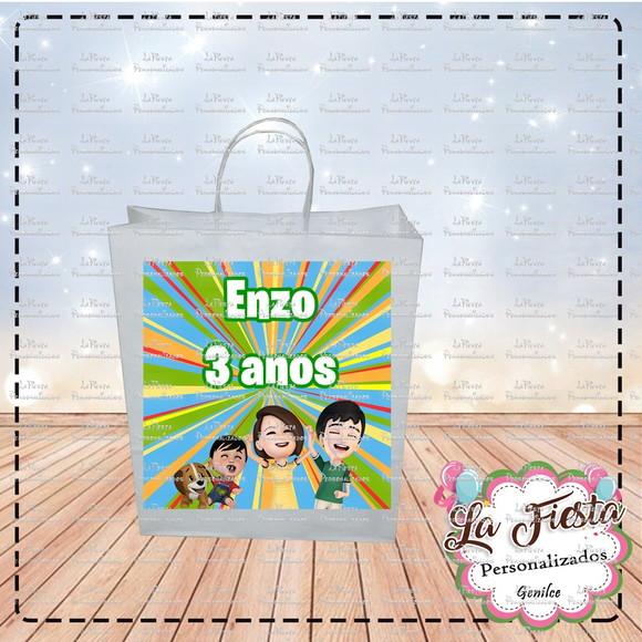 Rótulo Adesivo para Sacolinha Bento e Totó