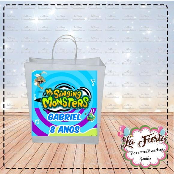 Rótulo Adesivo para Sacolinha My Singing Monsters