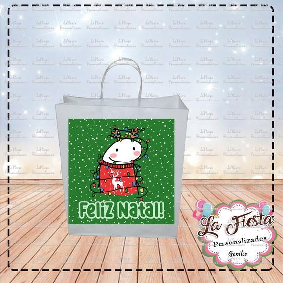 Rótulo Adesivo para Sacolinha Natal
