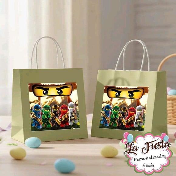Rótulo Adesivo para Sacolinha Ninjago