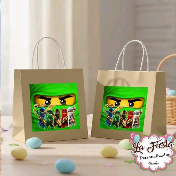 Rótulo Adesivo para Sacolinha Ninjago