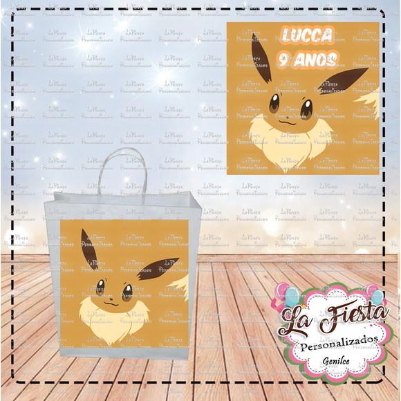 Rótulo Adesivo para Sacolinha Pokémon