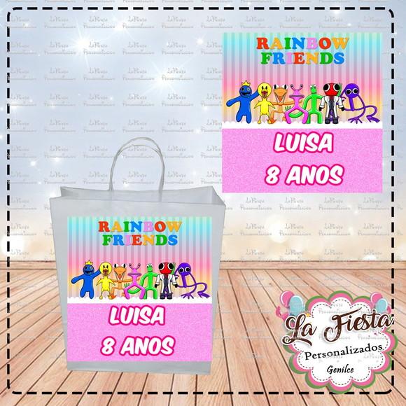 Rótulo Adesivo para Sacolinha Rainbow Friends