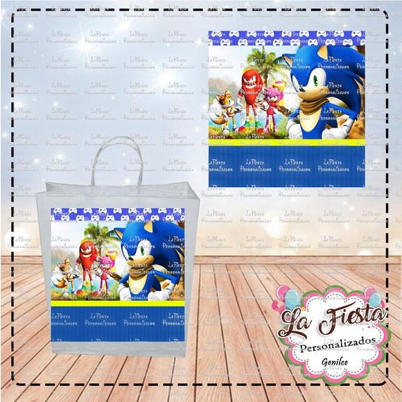 Rótulo Adesivo para Sacolinha Sonic