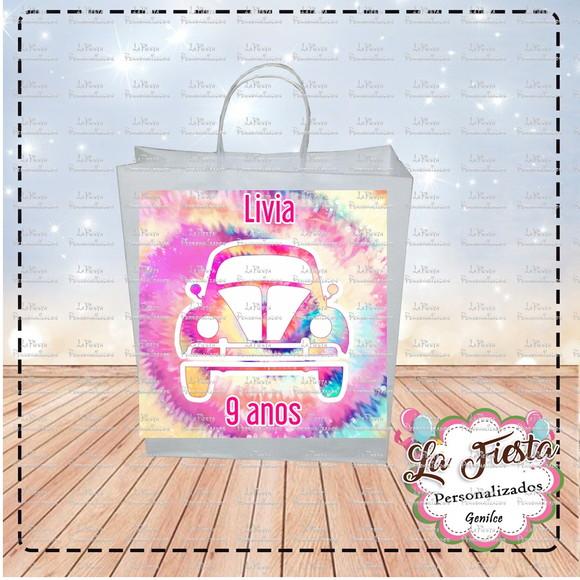 Rótulo Adesivo para Sacolinha Tie Dye