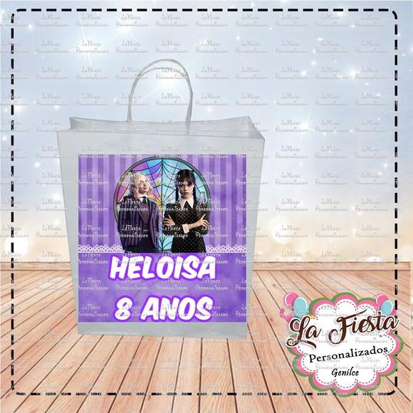 Rótulo Adesivo para Sacolinha Wandinha Addams e Enid