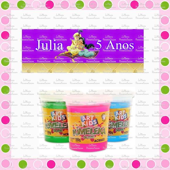 Rótulo adesivos para slime Kimeleka acrilex Aladin Jasmine