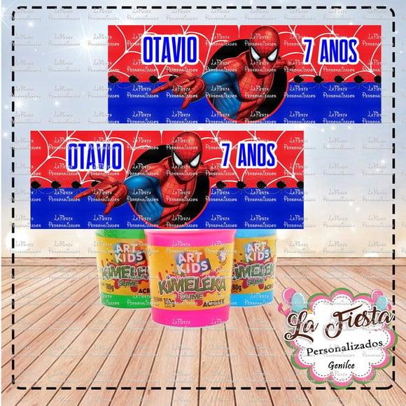 Rótulo Adesivos Para Slime Kimeleka Acrilex Homem Aranha