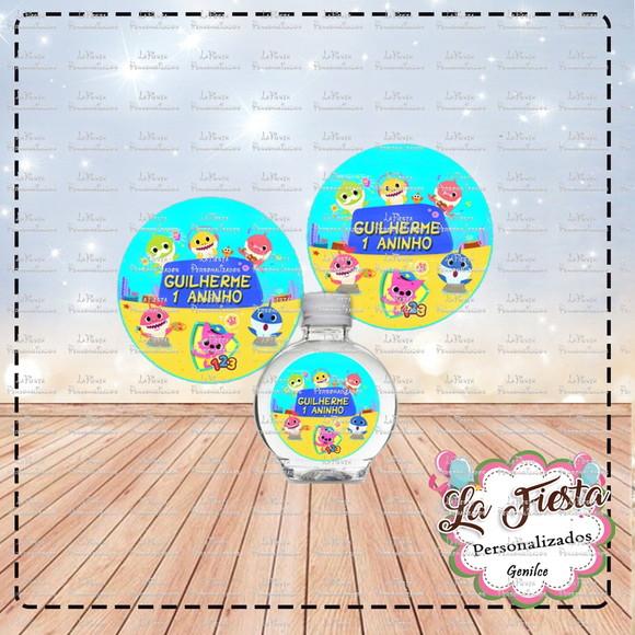 Rotulo Agua Redonda Baby Shark