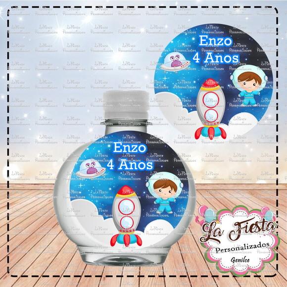 Rotulo Agua Redonda Astronauta