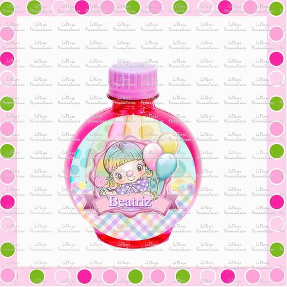 Rotulo Agua Redonda Circo Candy