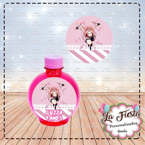 Rotulo Agua Redonda Naruto Menina