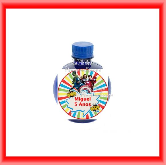 Rotulo Agua Redonda Os Vingadores