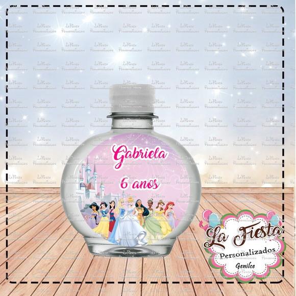 Rotulo Agua Redonda Princesas