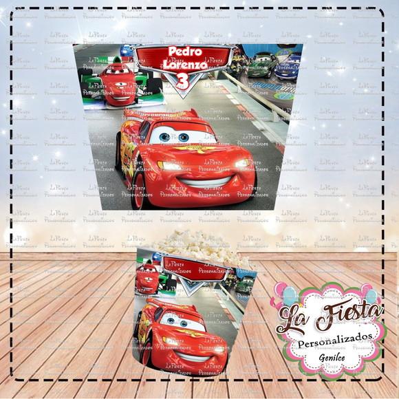 Rotulo Balde de Pipoca Carros
