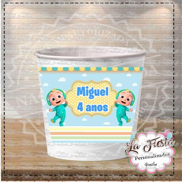 Rotulo Balde de Pipoca Cocomelon