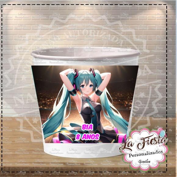 Rotulo Balde de Pipoca Hatsune Miku