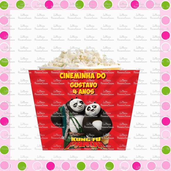 Rotulo Balde de Pipoca Kung Fu Panda