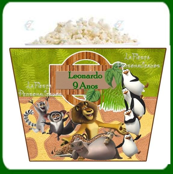 Rotulo Balde de Pipoca Madagascar 1,5 l