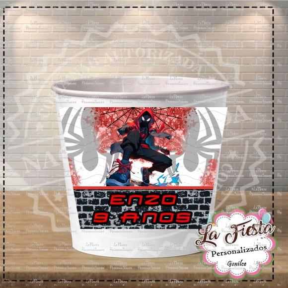 Rotulo Balde de Pipoca Miles Morales