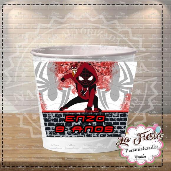 Rotulo Balde de Pipoca Miles Morales