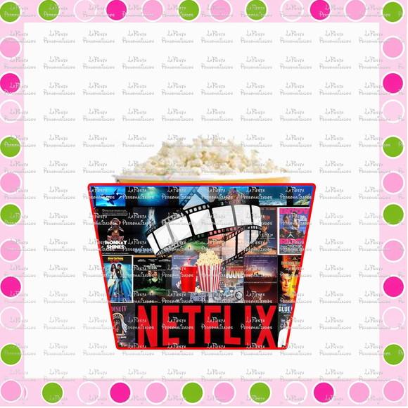 Rotulo Balde de Pipoca Netiflix