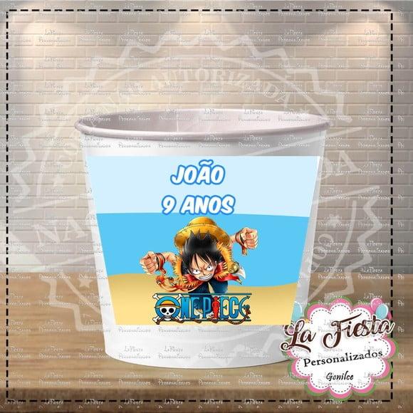 Rotulo Balde de Pipoca One Piece