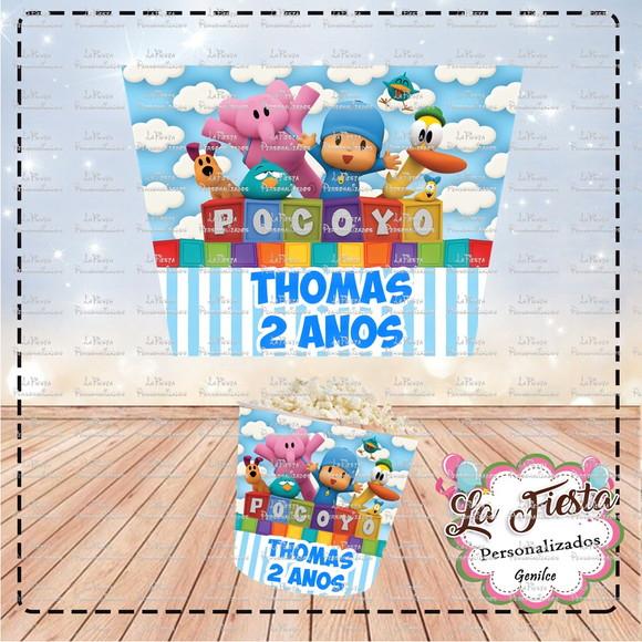 Rotulo Balde de Pipoca Pocoyo