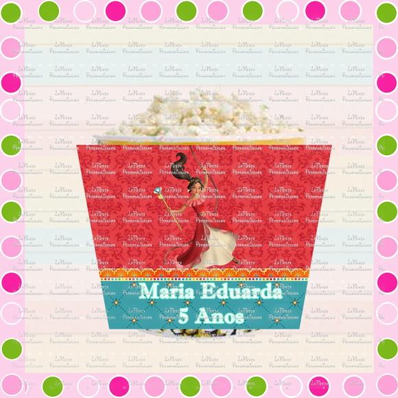 Rotulo Balde de Pipoca Princesa Elena de Avalor