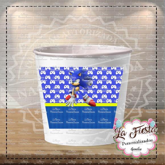 Rotulo Balde de Pipoca Sonic