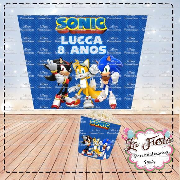 Rotulo Balde de Pipoca Sonic