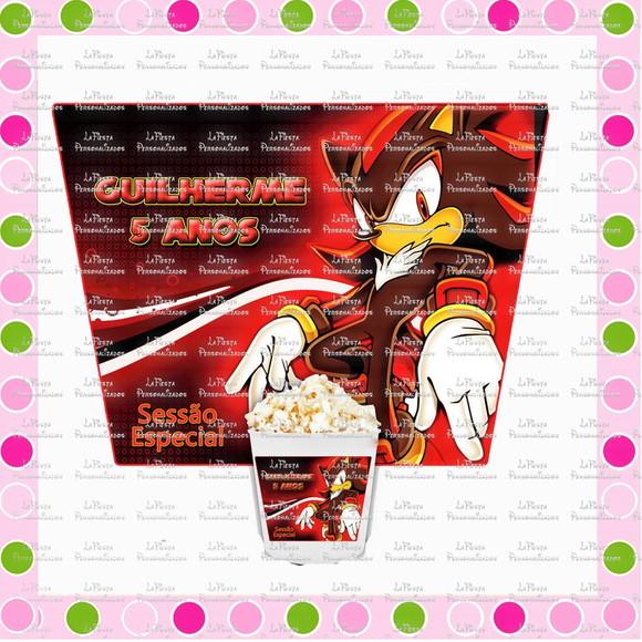 Rotulo Balde de Pipoca Sonic