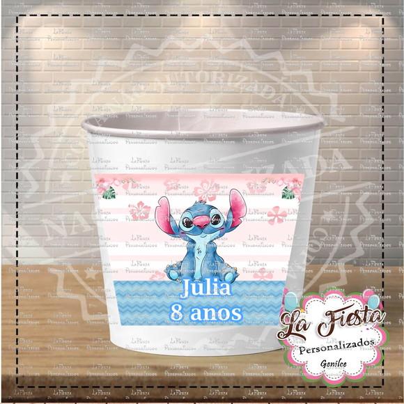 Rotulo Balde de Pipoca Stitch