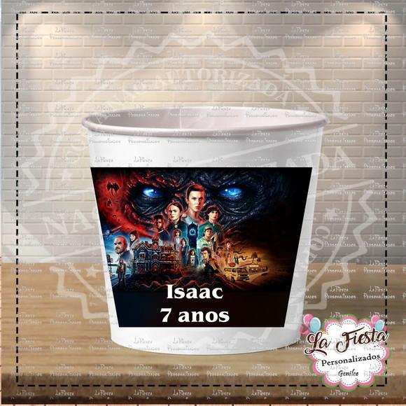 Rotulo Balde de Pipoca Stranger Things