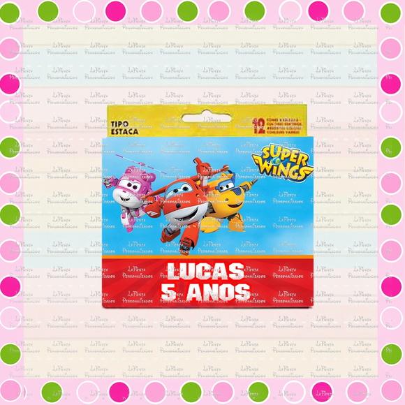 Rótulo Caixa Giz de Cera Super Wings