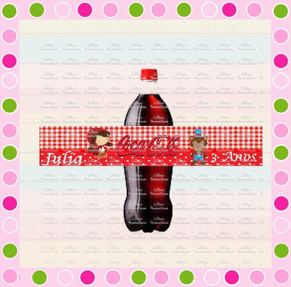 Rótulo Coca Cola Chapeuzinho Vermelho
