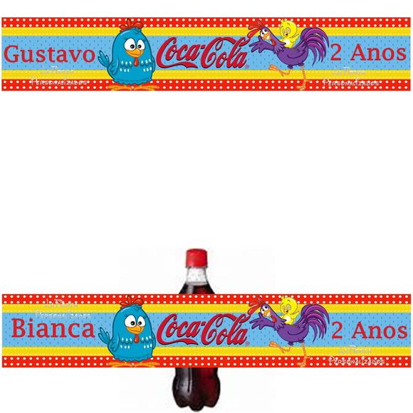 Rótulo Coca Cola Galinha Pintadinha