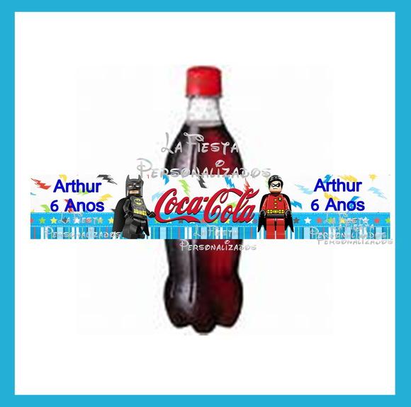Rótulo Coca Cola Lego 19,5x3,5 cm;