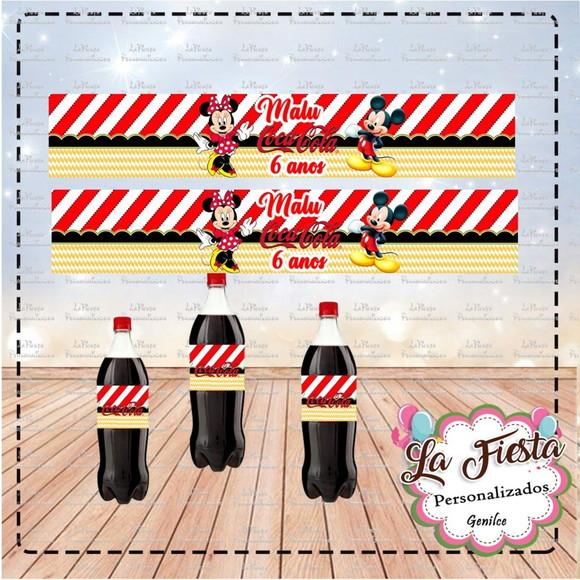 Rótulo Coca Cola Mickey e Minnie