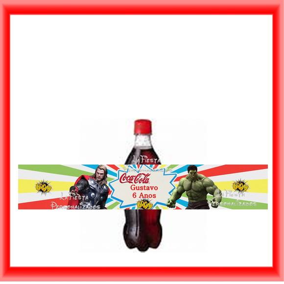 Rótulo Coca Cola Vingadores