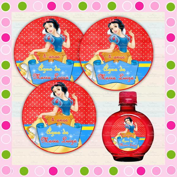 Rótulo para Água Branca de neve