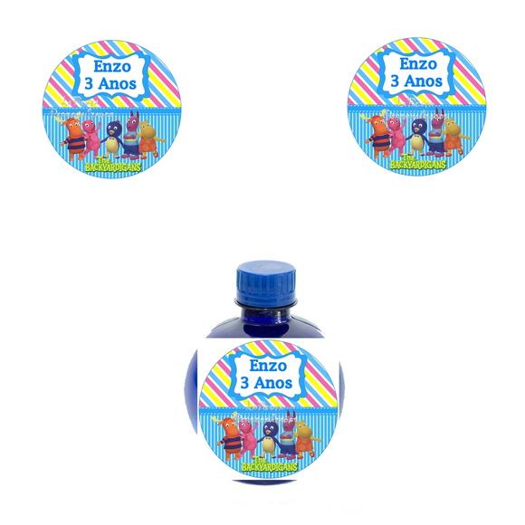 Rotulo para Agua Redondo Backyardigans